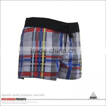 Female Photos Sexy Full Open Sexy Check Mini Running Shorts photo-5