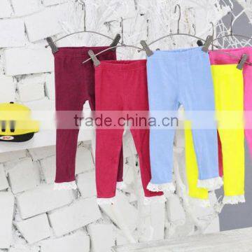 2017 New Children Leggings Factory Wholesale Baby Girls Ruffle Kids 100% Cotton Leggings photo-4