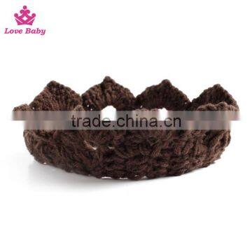 Hot Sale Lovely Baby Photo Props Knitted Handmade Newborn Crown Photography Headwear for Kids