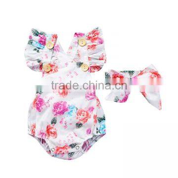 S17524A New Girl Pretty Summer Sliders Flower Boutique Jumpsuit photo-3