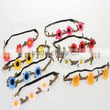 Wedding Flower Elastic Headband ,Bridal Hair Wreath Hair Accessory photo-2