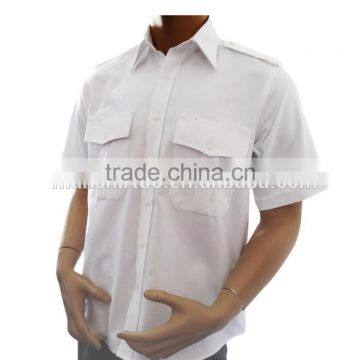 Premier Mens Short Sleeve White Airline Shirts Airline Pilot Shirts photo-5