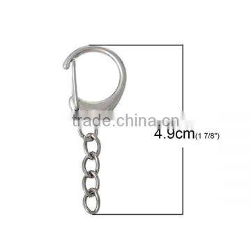 Custom Silver Tone Lobster Clasps For Key Rings Chain photo-2