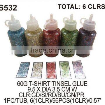 (S532) 60 G T-SHIRT TINSEL GLUE