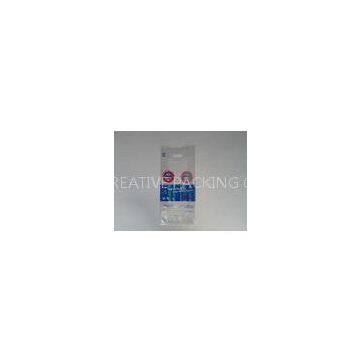 Small Die Cut Handle Plastic Bags , Clear Heat Patch for Juice Drink