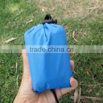 Ripstop Nylon/polyester Waterproof Small Sheet Fold Into Pouch Compact Blanket With Bag