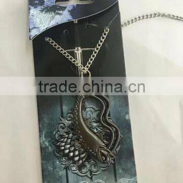 Popular TV Game of Thrones metal Pendant Anime Necklace