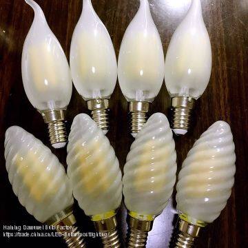 Матовый нитьевой источник света C35 мощностью 4 Вт с основанием E14