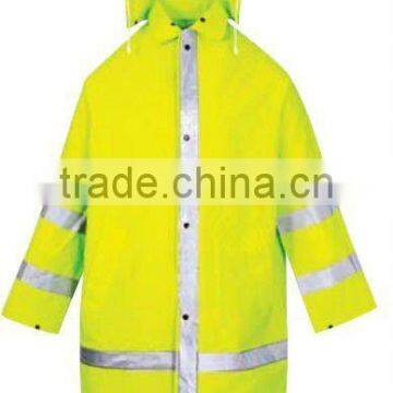 PVC/Polyester Reflective Raincoat