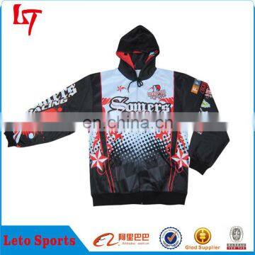 New style long sleeve full zipper hoodies jersey wholesale