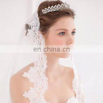 Unique Design Retro Alloy Diamond Crown Wedding Headdress photo-2