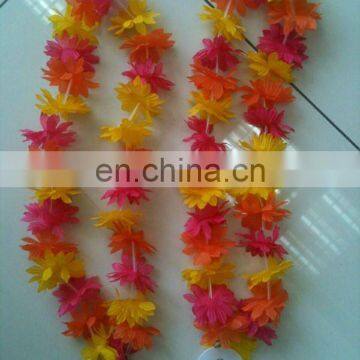 HAWAIIAN FLOWER LEI NECKLACE GARLAND HULA STAG HEN DO FESTIVAL BEACH PARTY FANCY