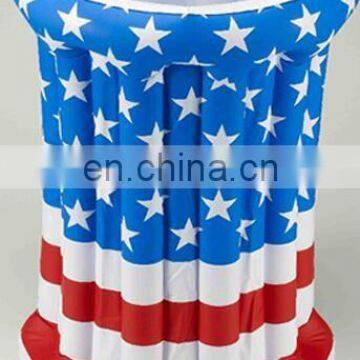 ICTI Approved Promotional Phthalate Free ASTM EN71 PVC Round shape Orange Inflatable Buffet Cooler