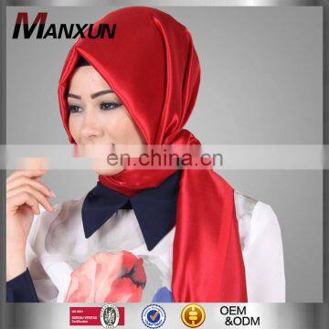 nice promotion women muslim scarf elegant fashion satin shawls 2016