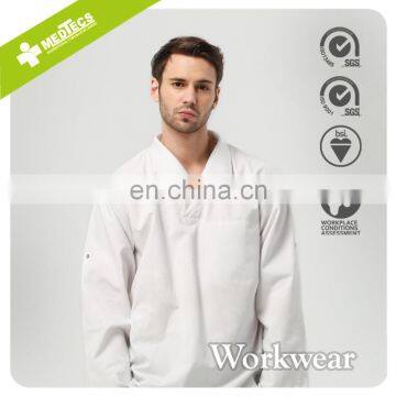 White Durable Factory Work Clothes Shirt photo-2