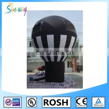 2016 Black cheap inflatable ground balloon,advertising inflatable balloon,rooftop advertising balloon with LOGO and banner