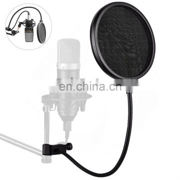 Studio Microphone Pop Filter Mic Recording Wind Screen Pop Shield Mask Popfilter