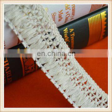 2016 New fashion decorative fringe /cotton fringe lace /braid fringe lace /fringe trimmings for garments