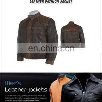 Fashion Men's slim fit Leather Jacket