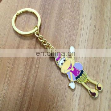 Lovely metal enamel cartoon insect keychain