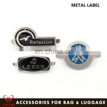 Fashion metal accessories custom bag brand logo metal label tag for handbags