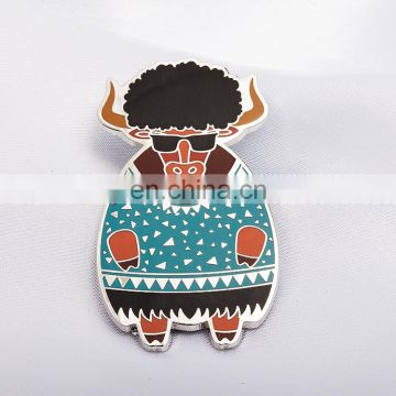 Custom creative shape epoxy metal pin badge for sale