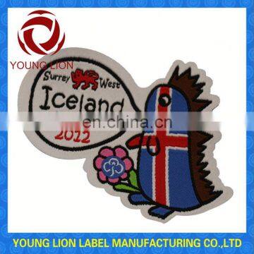 embroidered logo hot melt glue backing scout badge for uniform