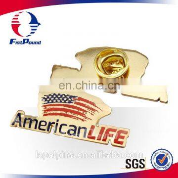 2016 Factory direct sales metal badge pin with printing logo