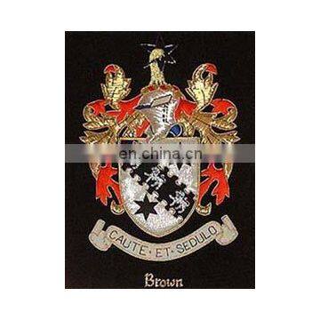 latest hand embroidery family crest blazer badges EB-145