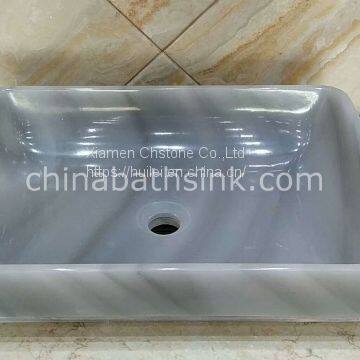 Cloudy White Marble Sinks,Nature Stone Wash Basins,Stone Bathroom Sinks