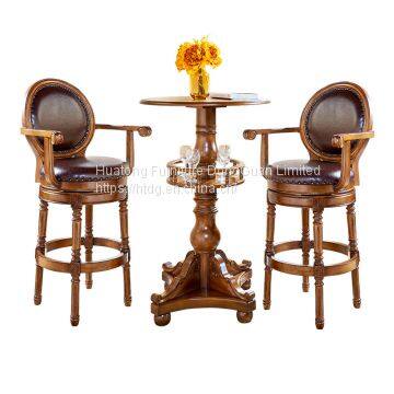 IVSY 7120B American Style Bar Chair Wooden Bar Stool Home Or Commercial Usage 24