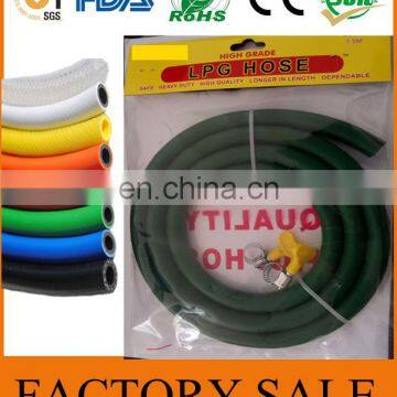 Cixi Jinguan 1.25m 1.5m 10x16mm High Quality Philippines Green LPG Gas Hose Pipe,Braided High Pressure Gas Hose Pipe