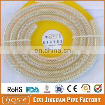 Hot Sale Eco-Friendly Three Layer Beverage Use FDA Food Grade Braided 1/2" Clear PVC Soft Drinking Water Hose Vinyl Tubing Pipe