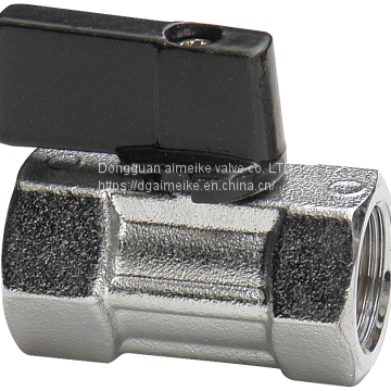 324 PN25 Threaded M / F Brass Ball Mini Valve Full Bore Chrome-plate Ball