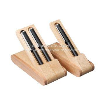 Art Craft Natural Color Custom Design Wooden Pen Gift Box Wooden Ball Pen Boxes