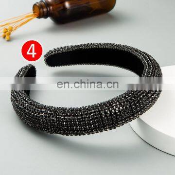 Новые яркие кристальные повязки для головы с блестками, наволоченные повязки для головы для вечеринок, свадебных украшений для волос женщин. Аксессуары для волос, головные украшения 2021 года photo-5