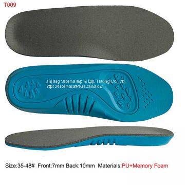 PU Shoe Insoles With Memory Foam for Making Safety Shoe