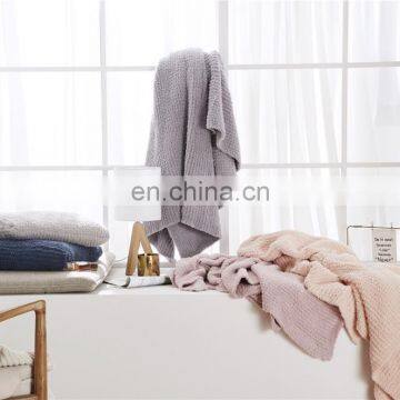 Barefoot Dreams Super Soft Zero Defect 100% Polyester Micro Feather Yarn Knit Bedcover Blanket Pillow Case Set Cushion Cover photo-4