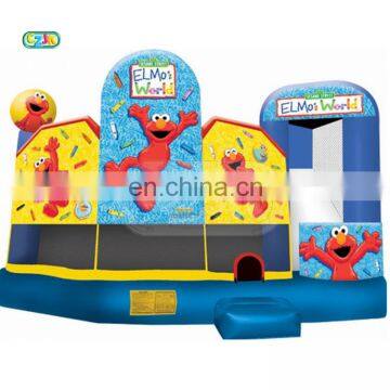 sesame street sesamestreet inflatable combo slide bouncy jumping castle