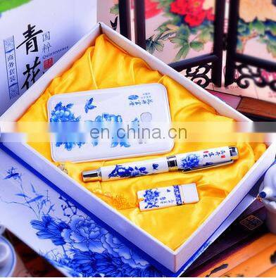 Novelty Business Gift Set Chineses Style Power Bank 6000mah+ 8gb USB with Papery Package