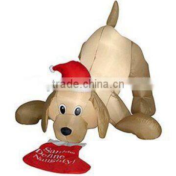 christmas decoration Animated Inflatable Retriever dog with led