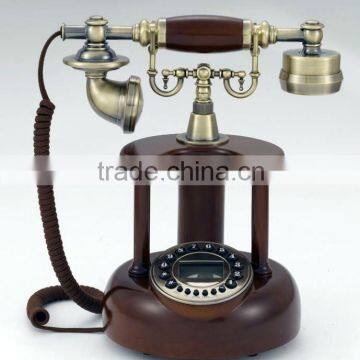 Luxury home decoration antique wooden corded phones