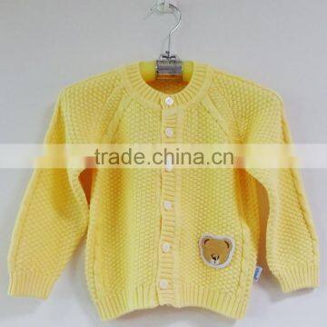 100% cotton girl button sweater knitted cardigan Wholesale