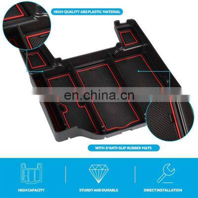 Interior Accessories Parts Silicone Armrest Rest Storage Box Center Control Console Organizer Tray For Dodge Ram 1500 2500 3500 photo-2