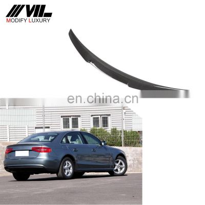 Modify Luxury M4 Style Carbon Fiber Boot Lip Spoiler for Audi A4 B8.5 Sedan 4-Door 2013-2016