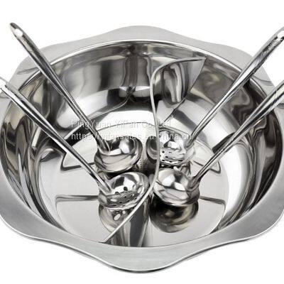 Hot Pot Stainless Steel Anti-side Octagonal Simmered Two-pot Hot Pot Induction Cooker photo-3