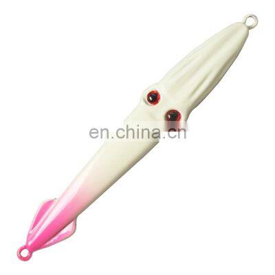 100g  6 Colors Luminous squid Iron Plate  Metal Slow Wave Fish  Fishing Lure Jig