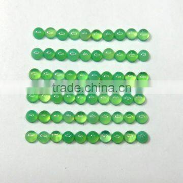 Green Chrysoprase 3x3 mm Round Cabochon