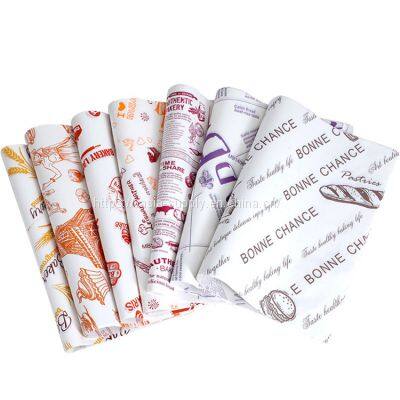 Grease Oil Proof Custom Design Colorful personalized sandwich wrapping paper reusable