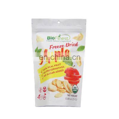 custom made stand up pouch zip lock plastic bag for dried fruit snack packing food packaging bags